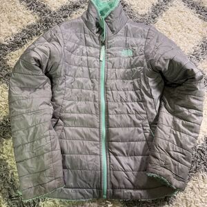 The North Face Girl’s Reversible jacket Coat Sz CL 14/16 Youth Kids Down Sherpa‎